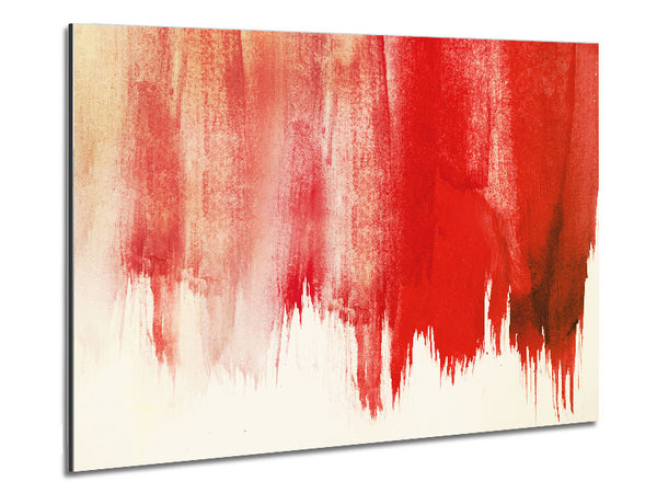 Striking Red Paint Metal Print