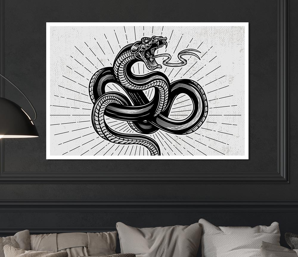 Tattoo Snake Print Poster Wall Art