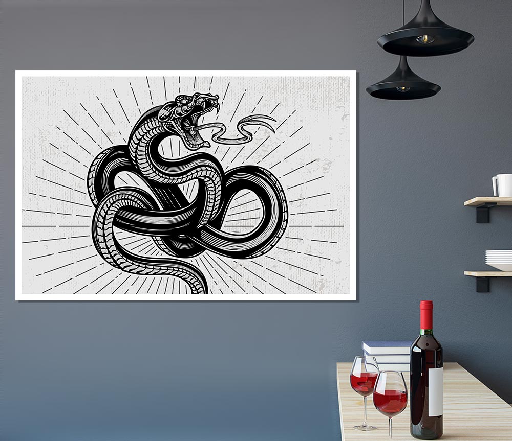 Tattoo Snake Print Poster Wall Art
