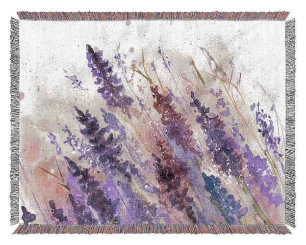 Lavender Colour Splash Woven Blanket