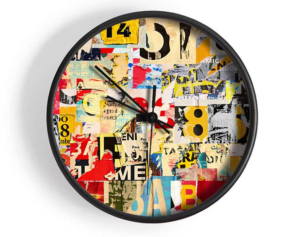 Torn Up Paper Clock - Wallart-Direct UK