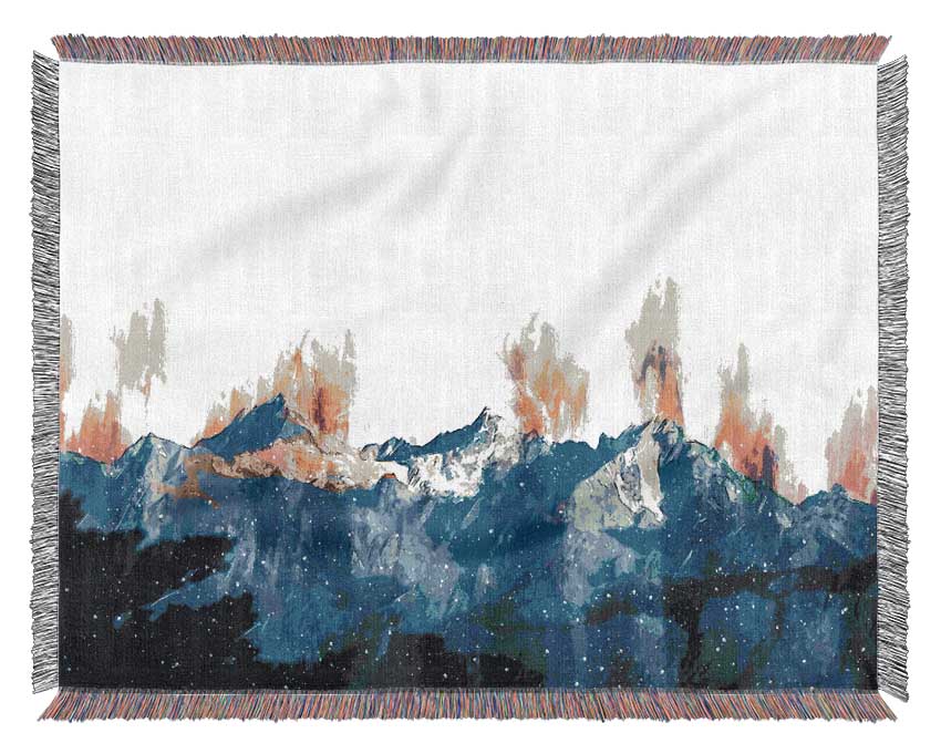The Mountain Range Woven Blanket