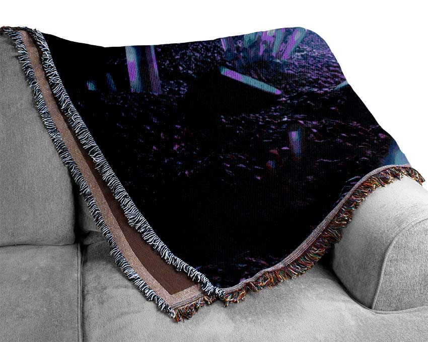 The Neon Circle Worldq Woven Blanket