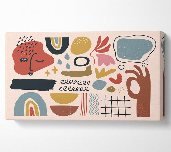 Mid Century Shapes And Faces