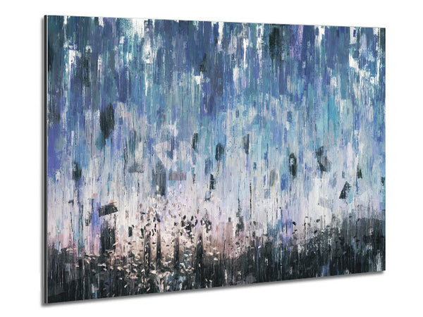 The Abstract Rain Metal Print