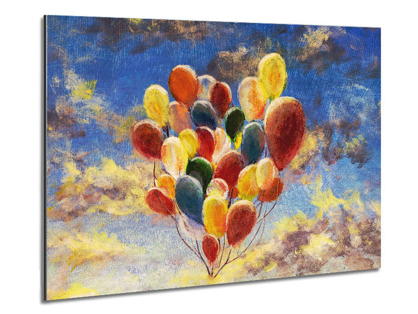 Luftballons im Himmel