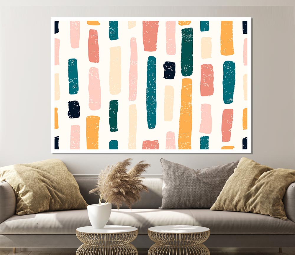 Lines Of Pastel Print Poster Wall Art