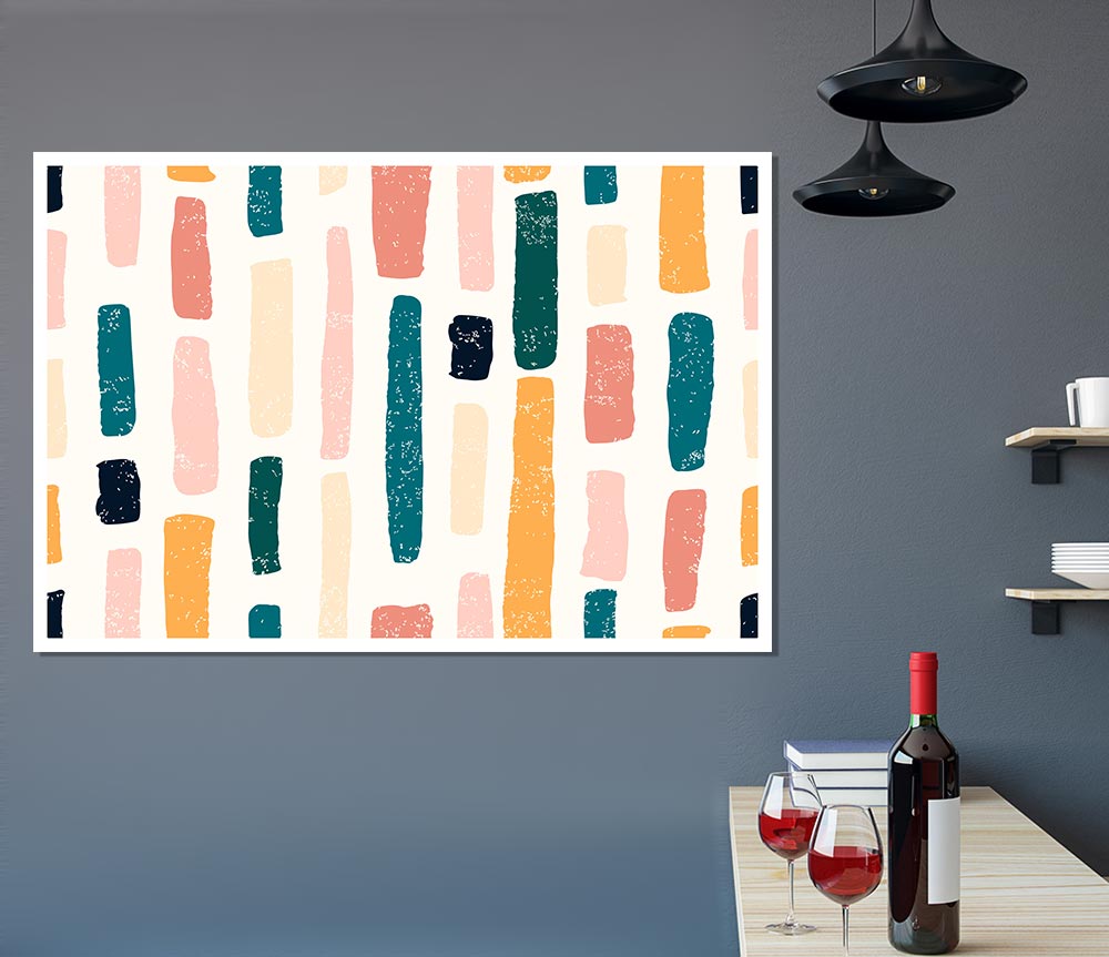 Lines Of Pastel Print Poster Wall Art