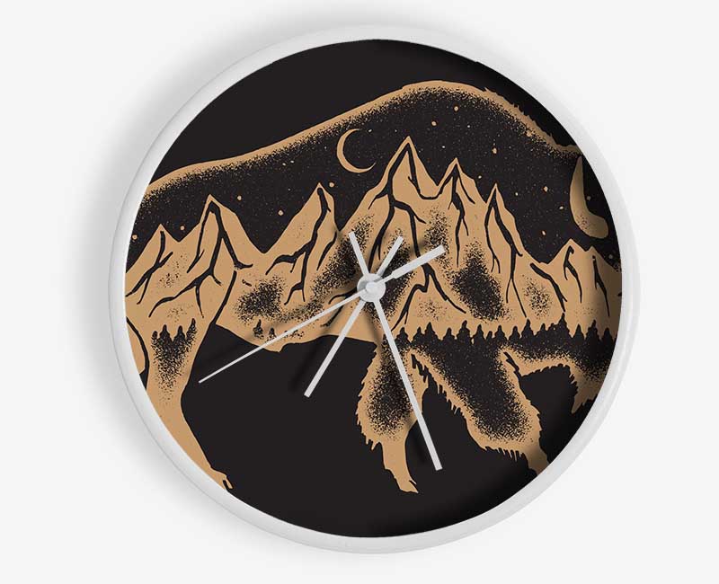 Night Bison Clock - Wallart-Direct UK