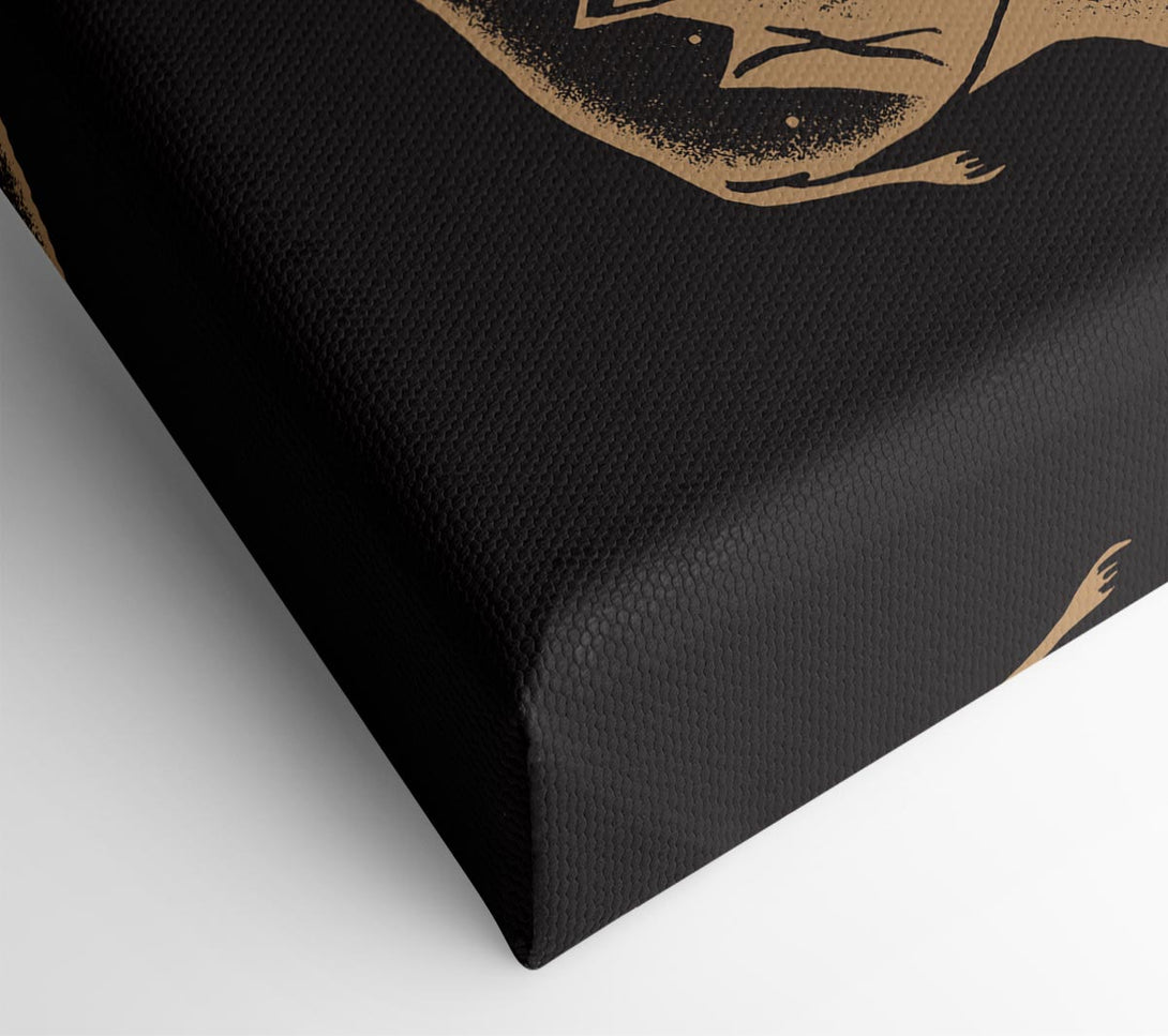  A Canvas Print of Night Bison Canvas Wall Art