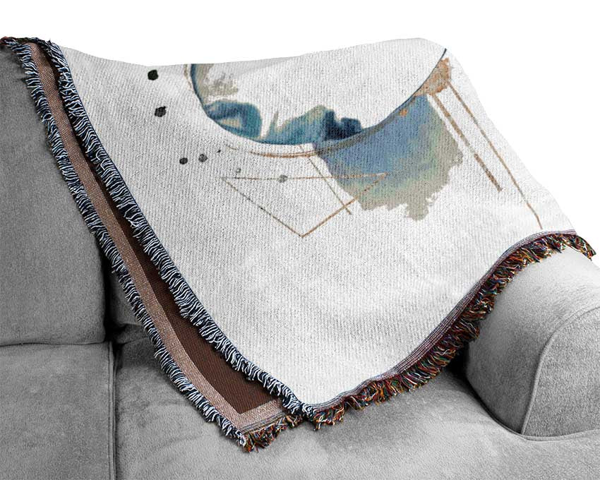 Modern Watercolour Shape Woven Blanket
