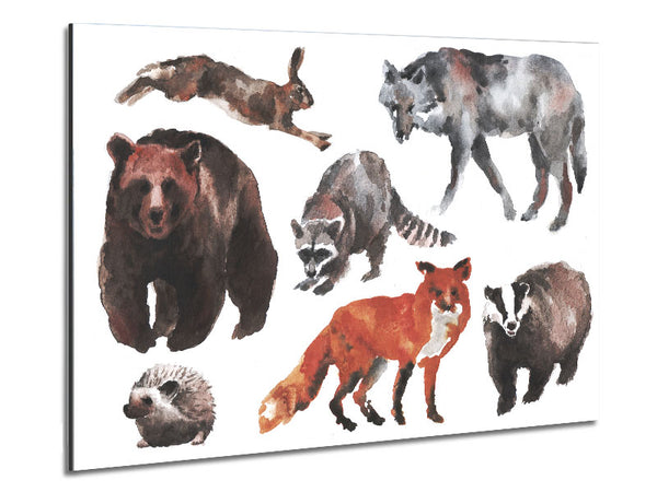 The Forest Animals Metal Print