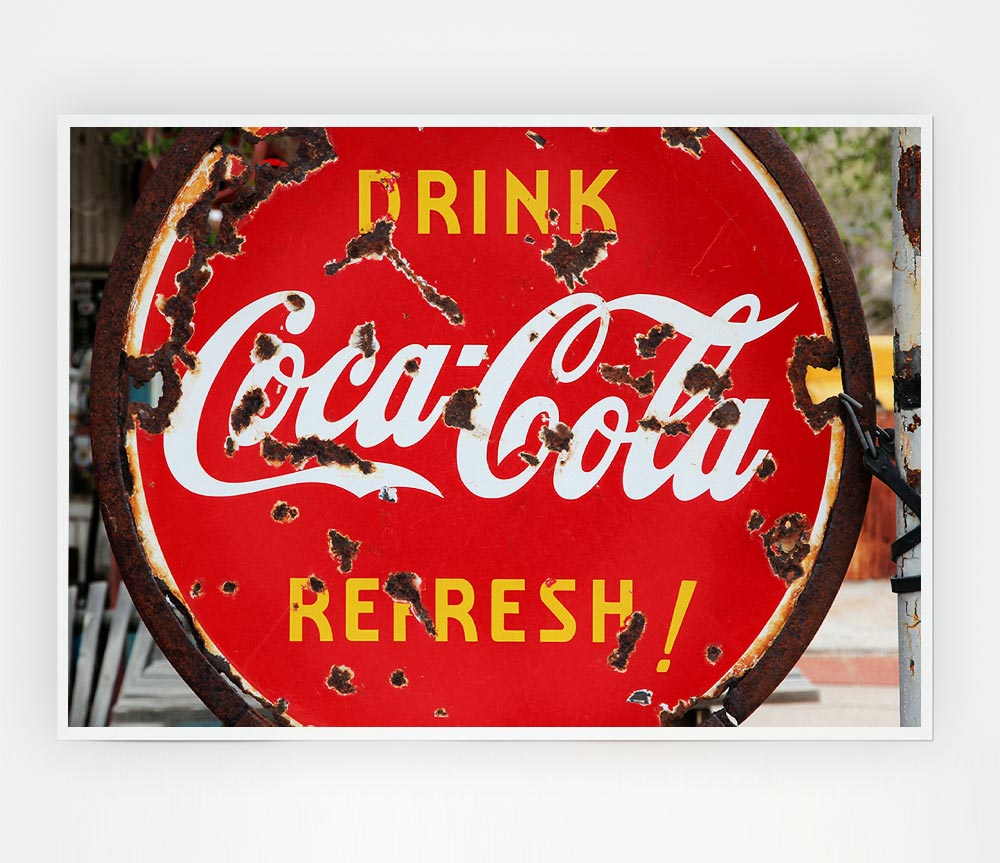 Drink Coca Cola Print Poster Wall Art