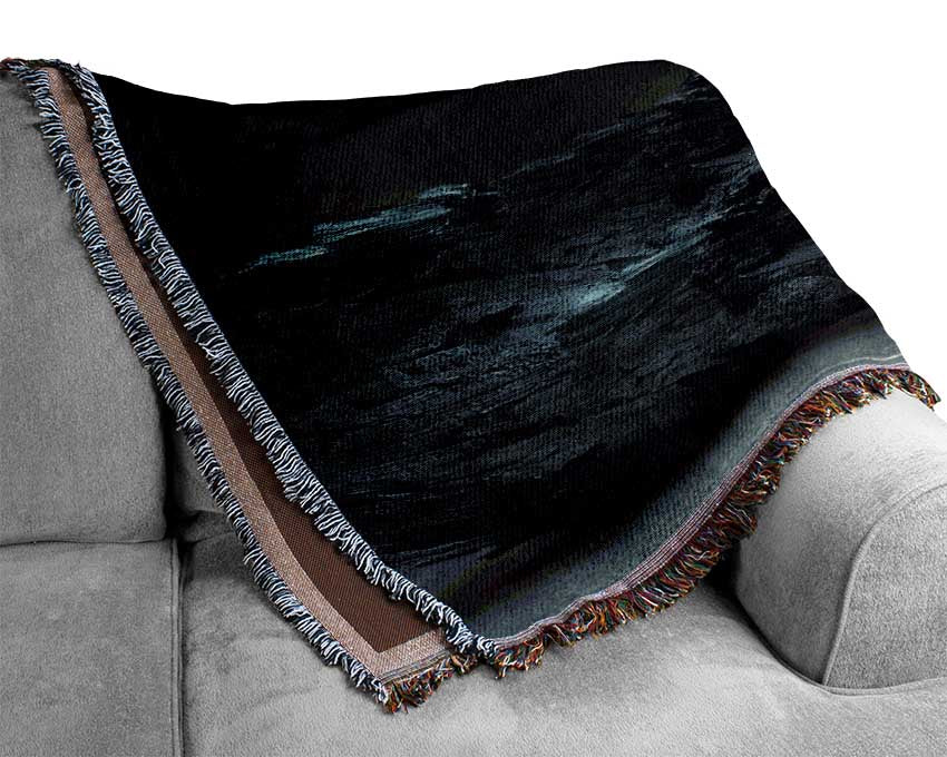 The Deer At Night Woven Blanket