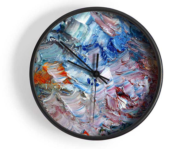 Gouche Texture Clock - Wallart-Direct UK