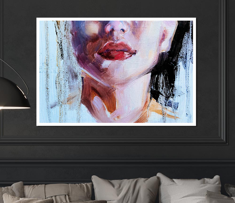 The Lips Of A Woman Print Poster Wall Art