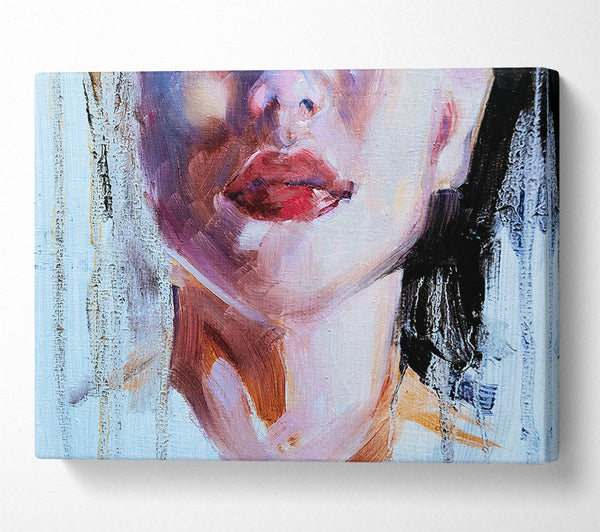  A Canvas Print of The Lips Of A Woman Canvas Print