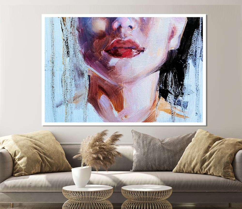 The Lips Of A Woman Print Poster Wall Art