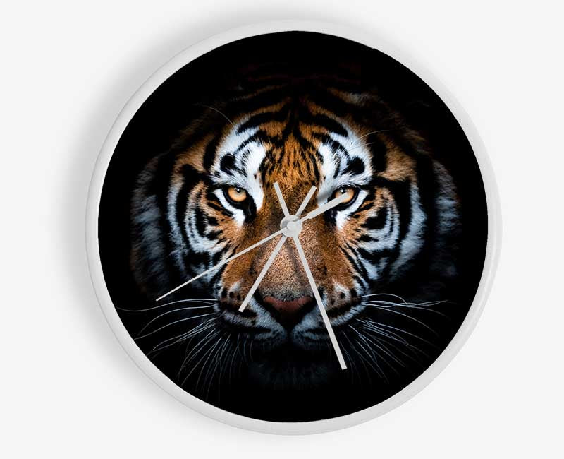 Tiger In The Dark Clock - Wallart-Direct UK