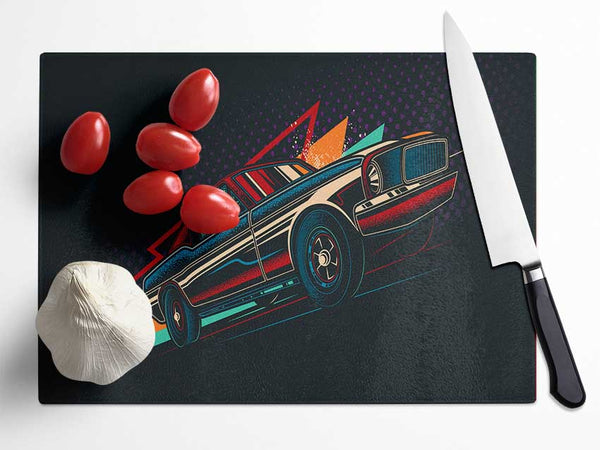 Ford Mustang Speed Glass Chopping Board