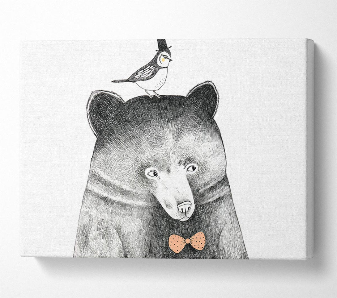  A Canvas Print of Bird And Bear Canvas Print