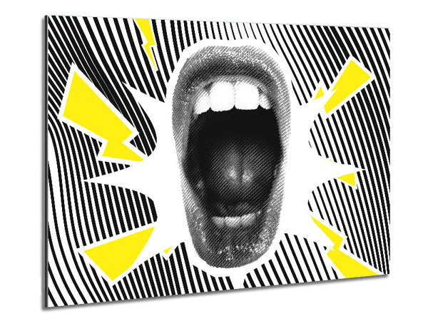 Shouting Lips Metal Print