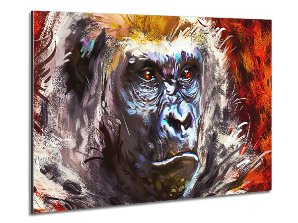 The Serious Gorilla Metal Print