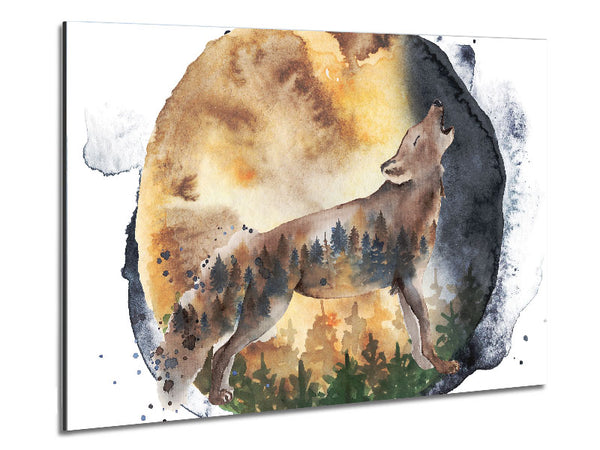 The Howiling Wolf Metal Print