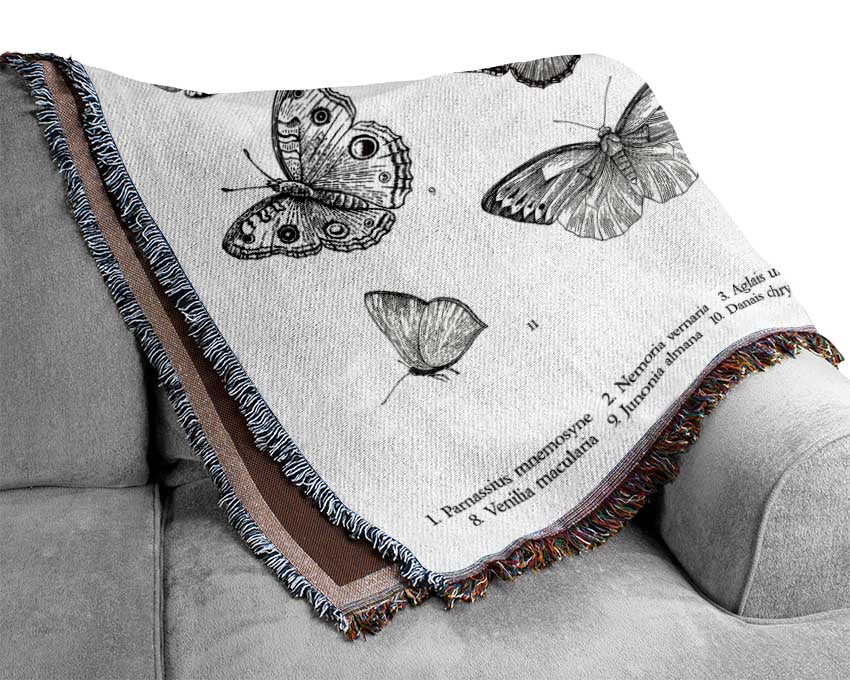 British Butterflies Woven Blanket