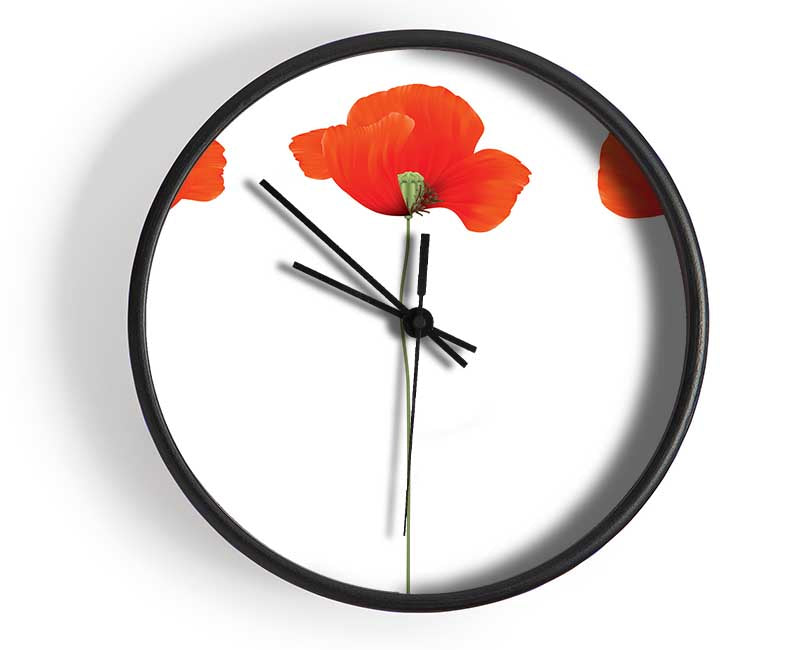 Three Poppies Standing Clock - Wallart-Direct UK