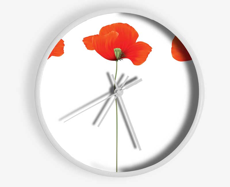 Three Poppies Standing Clock - Wallart-Direct UK