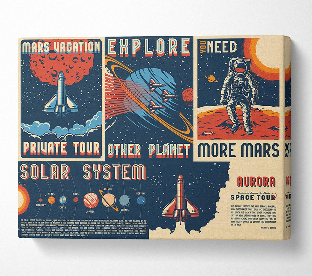  A Canvas Print of Explore The Planets Canvas Art