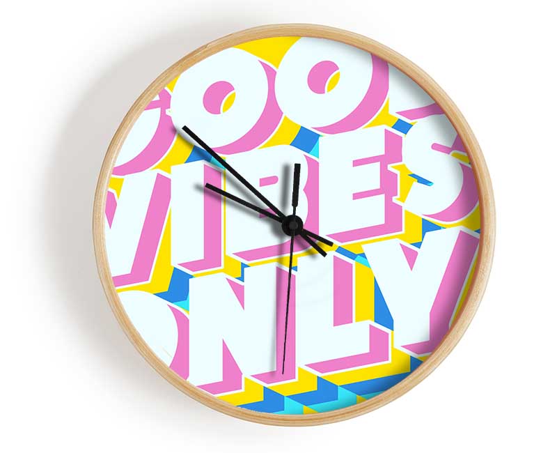 Good Vibes Only Bold Clock - Wallart-Direct UK