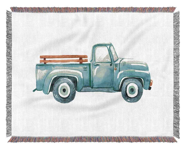 Pick Up Truck Watercolour Woven Blanket