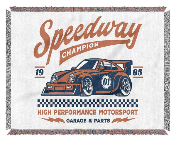 Speedway Champion Woven Blanket