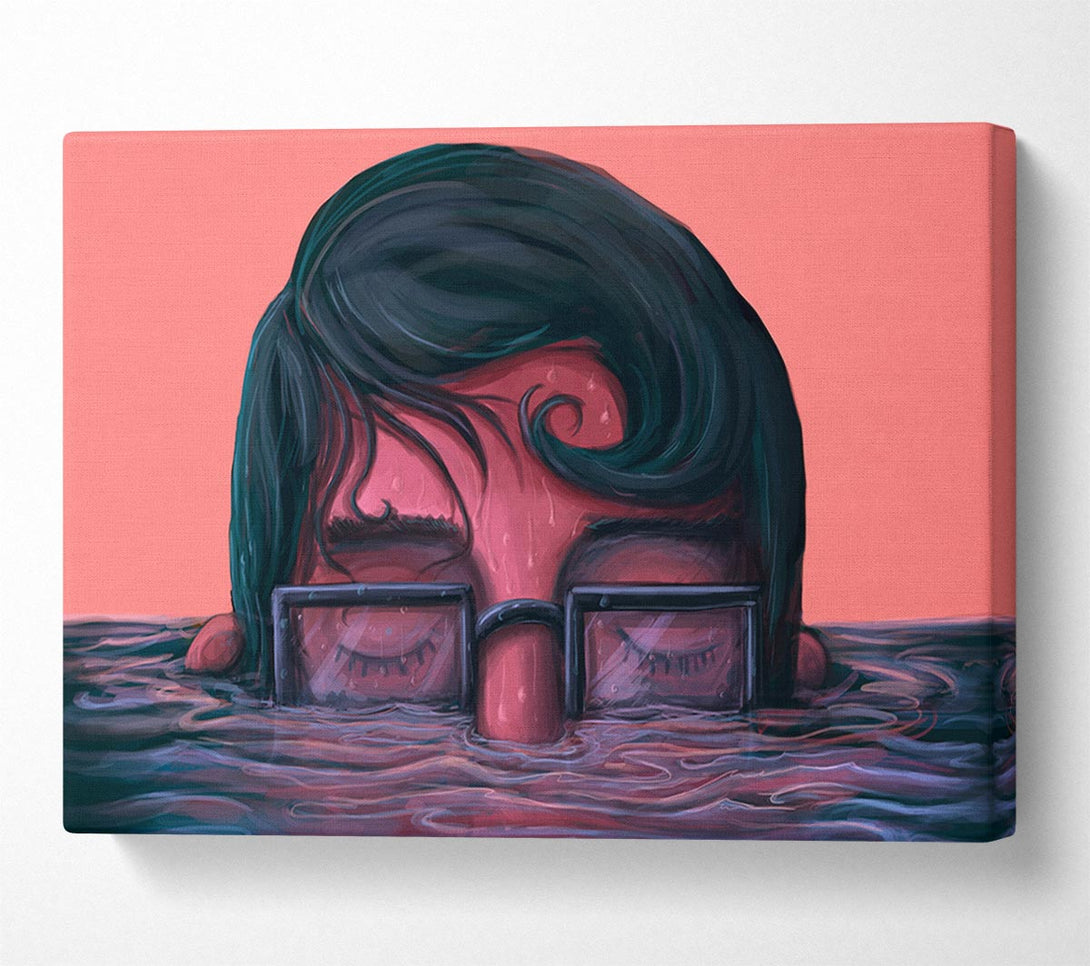  A Canvas Print of Submersing In The Ocean Canvas Wall Art