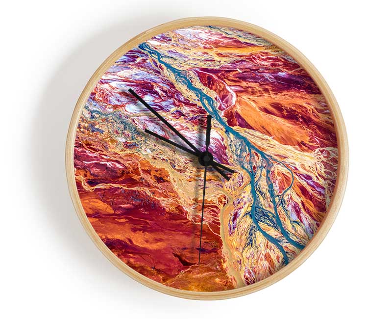 The Mountain River System Clock - Wallart-Direct UK