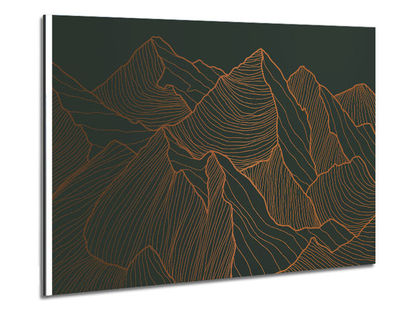 Mountains Of Gold Metal Print