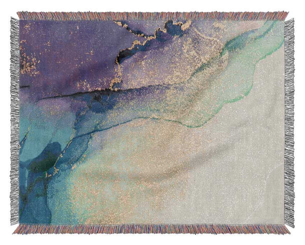 Glitter Over Watercolour Woven Blanket