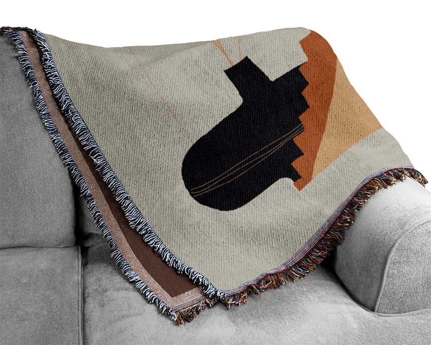Mid Century Vase And Flower Woven Blanket