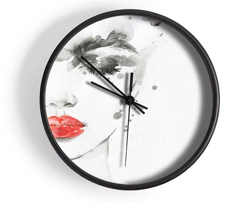 Watercolour Face Beauty Clock - Wallart-Direct UK