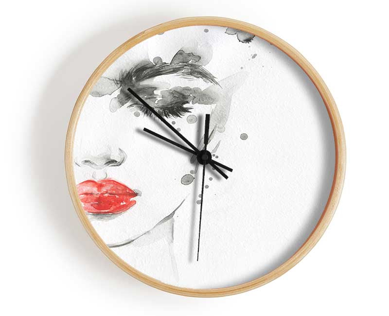 Watercolour Face Beauty Clock - Wallart-Direct UK