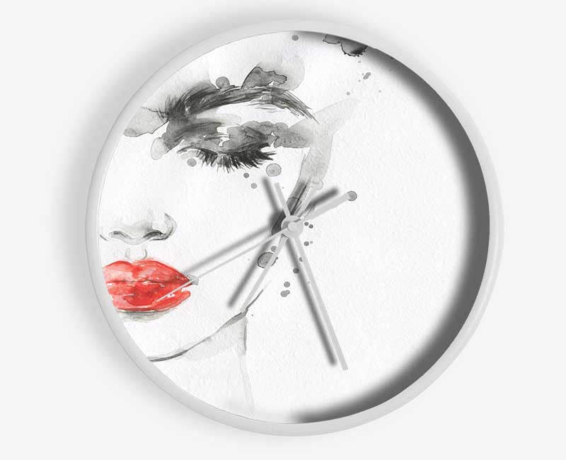 Watercolour Face Beauty Clock - Wallart-Direct UK