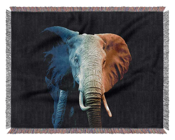 Tri Coloured Elephant Woven Blanket