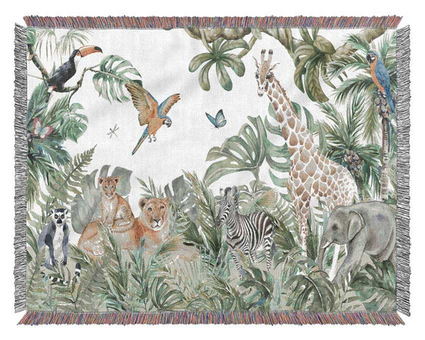 Safari Jungle Adventure Woven Blanket