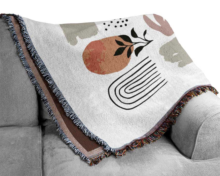 Natural Shapes Of Simplicity Woven Blanket