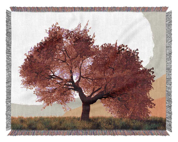 The Pink Tree Blossom Hilltop Woven Blanket