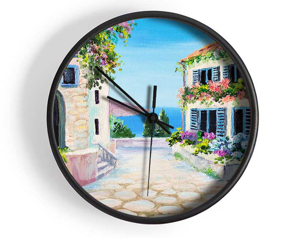 Italy By The Sea Clock - Wallart-Direct UK