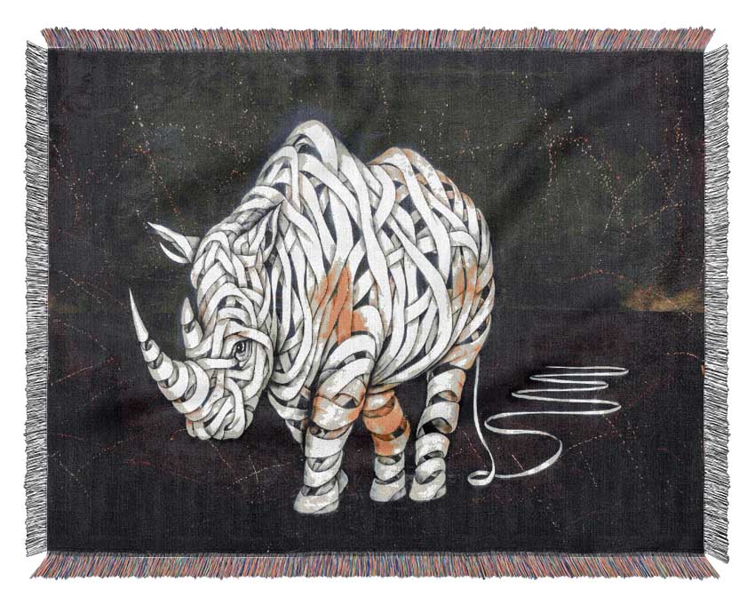 The Mummy Rhino Woven Blanket