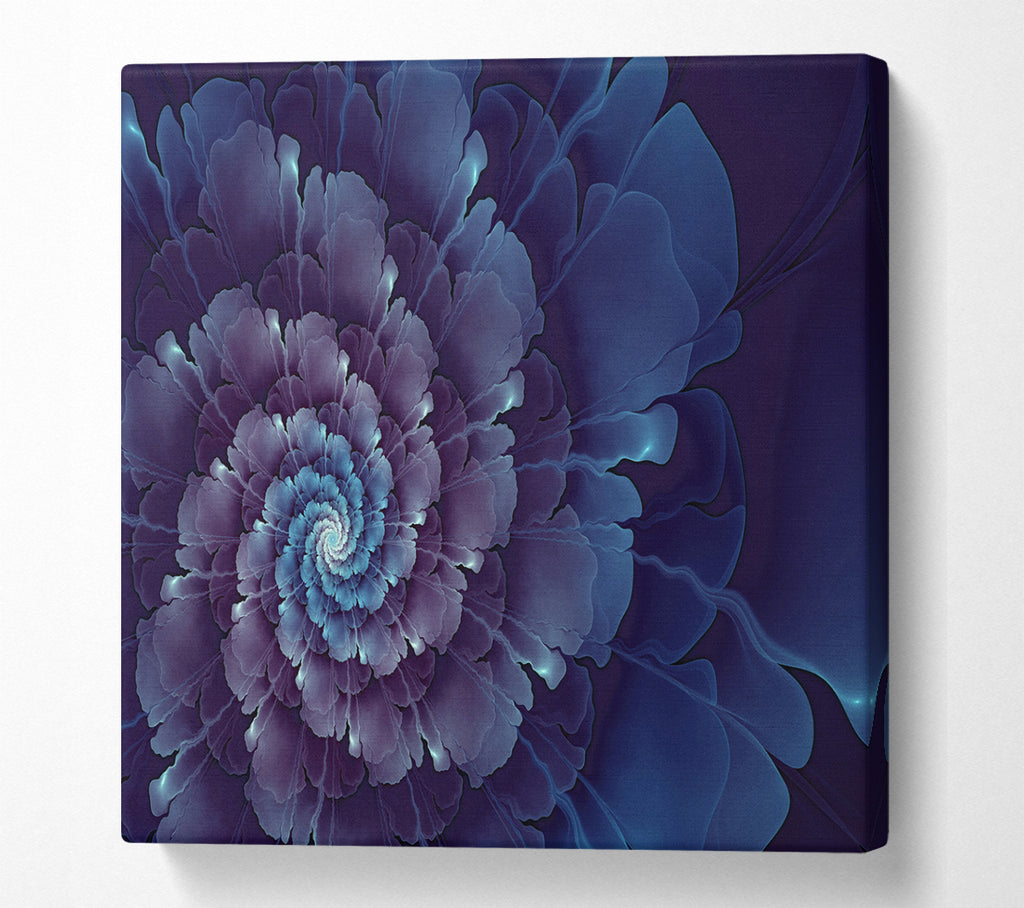 A Square Canvas Print Showing The Swirl Of Petals Square Wall Art